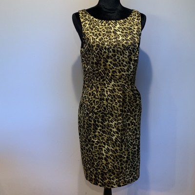 knee length leopard print dress