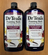 2-Pk DR TEAL'S BLACK CHERRY  VANILLA Ease Aches Pains FOAMING BATH Epsom Salt