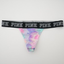 NEW Victoria's Secret VINTAGE PINK Cotton Thick Logo Thong Panty MEDIUM
