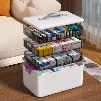 MOPUP vierlagige Medikamentenaufbewahrungsbox, 37x23x32 cm, mit Tragegriff,