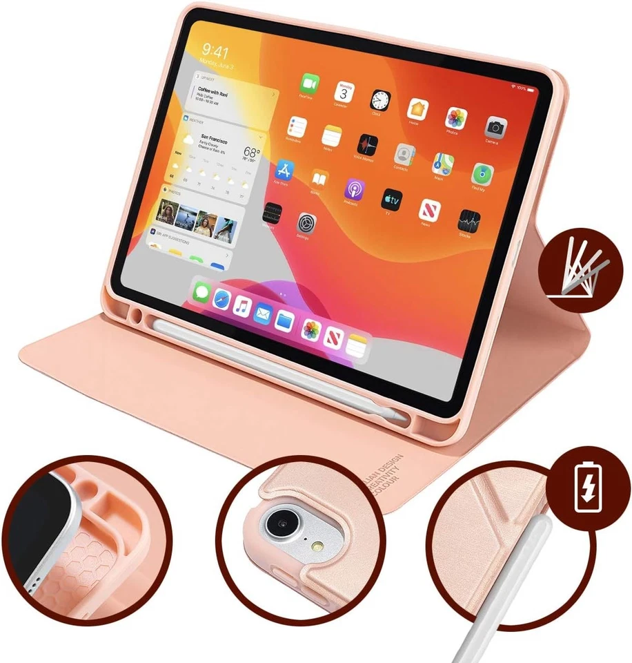 Tucano Protective Case compatible with 10.9” iPad Air 2020, Apple Pencil slot fo - Image 4 of 4