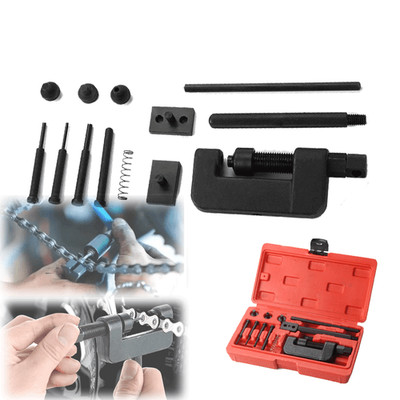 13Pcs Motorcycle Chain Breaker Kit Chain Cutter Rivet Tool for 520/525/530/630