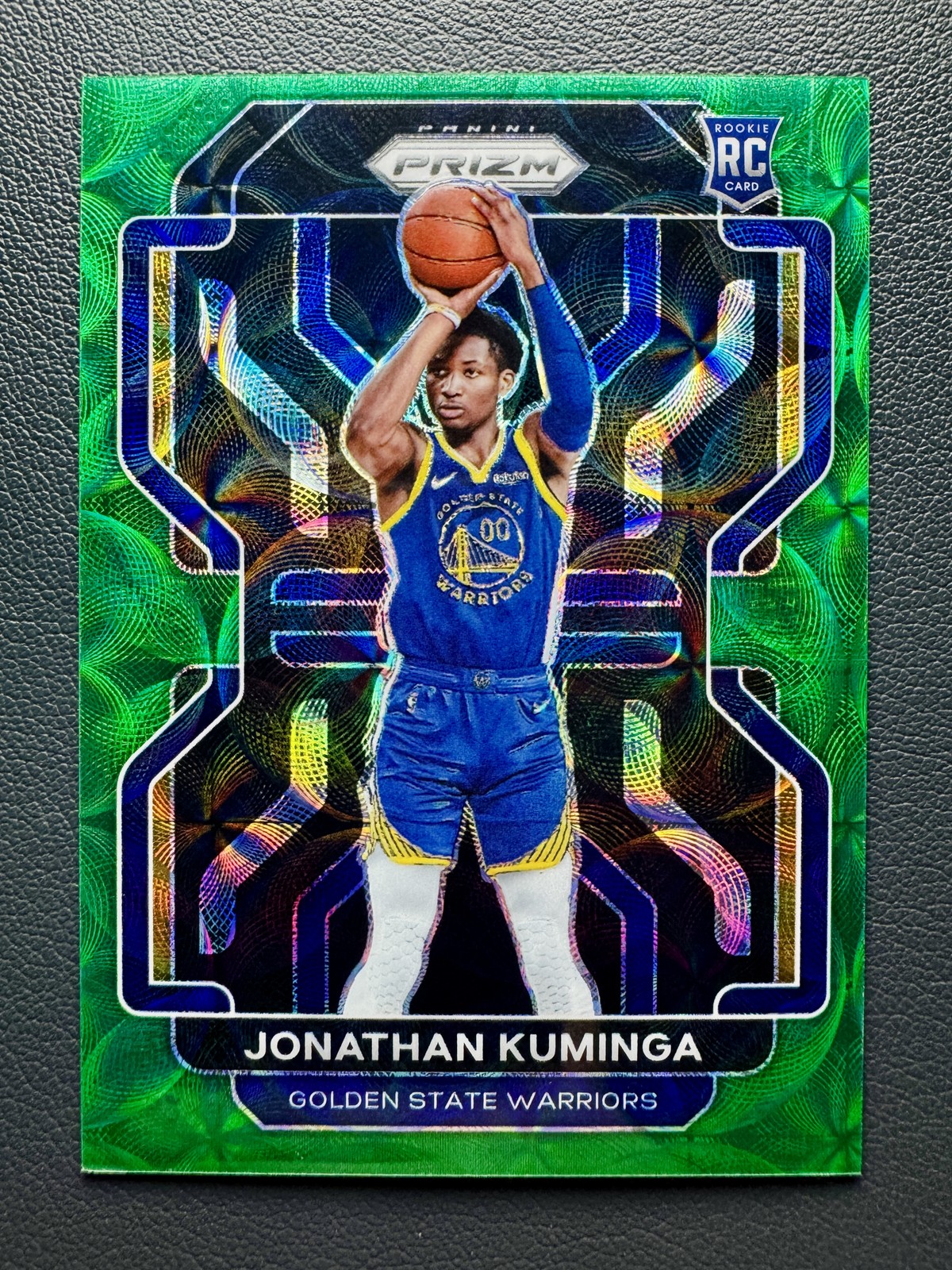 2021-22 Panini Prizm Jonathan Kuminga #307 RC Rookie Choice Green Prizm /8
