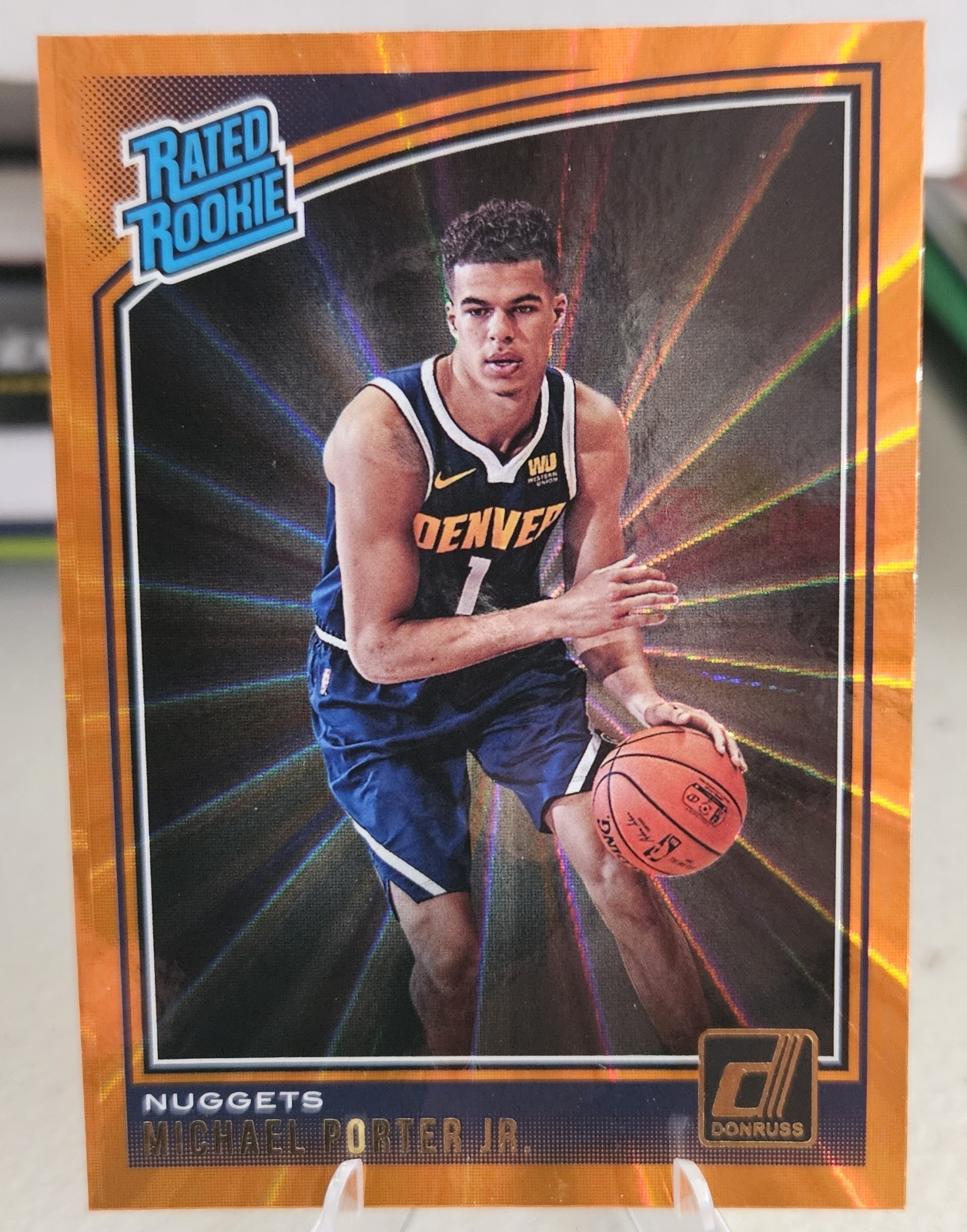 2018-19 Donruss - Rated Rookie Michael Porter Jr. Orange Laser (RC) NBA Nuggets