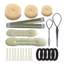 Blonde Hair Accessories Set Foam Bun Shapers French Twist Clip Snap Pins