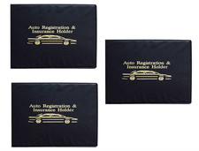 3 Auto Car Truck Registration And Insurance Case Document Holder Wallet Folder