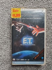 VTG Watermarked Sealed E.T. The Extra-Terrestrial VHS, 1996, Clamshell 
