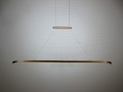 KUZCO Eerie 59 in. 1 Light 88-Watt Antique Brass Integrated LED Pendant Light