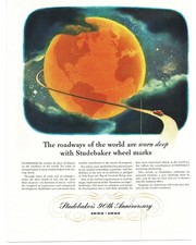 1942 Studebaker 90th Anniversary Ww2 Vintage Print Ad War Effort Globe Art 1942 Studebaker 90th Anniversary Ww2 Vintage Print Ad War Effort Globe Art