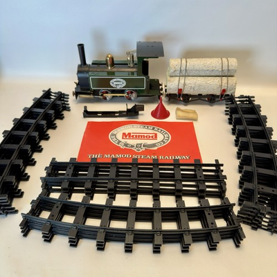 #ad #ad Mamod Steam Railway SL1 Live Steam Locomotive 20pc Metal Track Log Car Tested $389.00