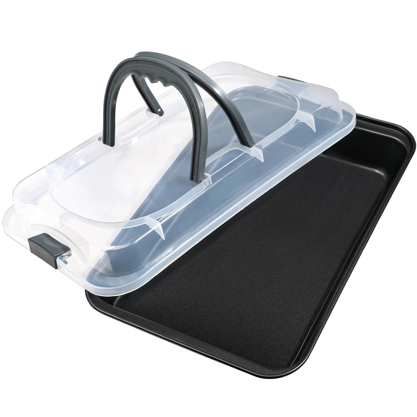 9x13 Inch Baking Pan with Lid and Handle, Non-Stick Cake Pan 2-Piece Set Rect...