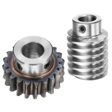 Worm Gear Set 1.5 Module 20:1 Reduction Rate Gear-12mm ID 33mm OD Rod 12mm Bore