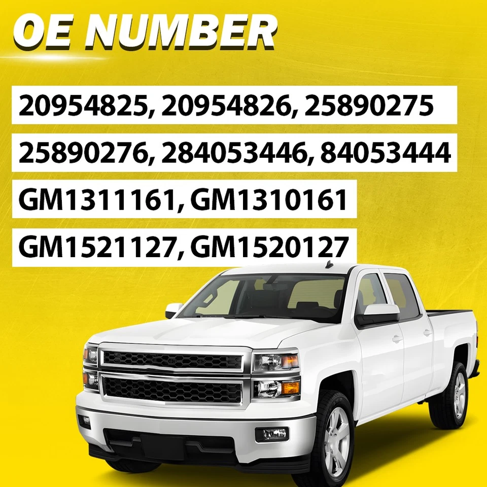 外部把手 4 件门适用于 Sierra GMC Yukon 雪佛兰 Tahoe 1500/2500/3500 — 第 3/4 张图片