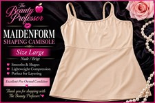    Maidenform Shaping Camisole Size Large Nude Beige Smoothing Compression Tank