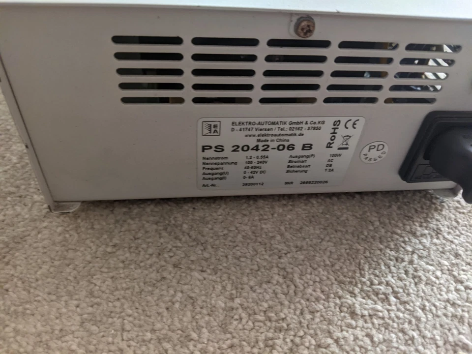 EA Elektro-Automatik Tektronix POWER SUPPLY EA-PS 2042-06 B. 0-42V/0-6A 100W - Image 4 of 4