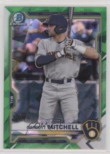 2021 Bowman Sapphire Chrome Prospects Green Refractor /125 Garrett Mitchell 0c6