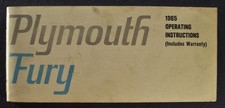1965 Plymouth Fury Owners Manual Sport I Ii Iii Wagon Convertible Nice Original