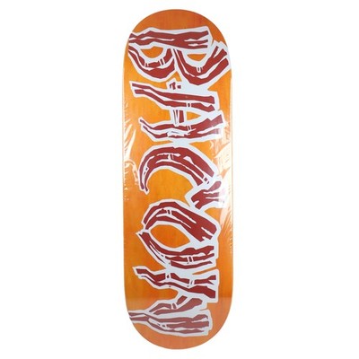 Bacon Skateboard Deck Logo Veneer Orange 10'' x 33''