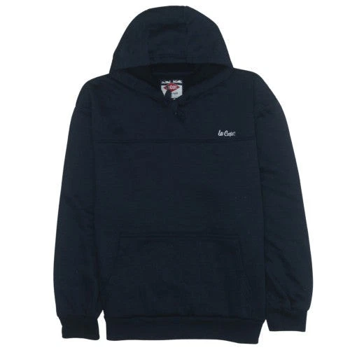 Sudadera con capucha Lee Cooper para hombre talla XL negra manga larga logotipo con capucha