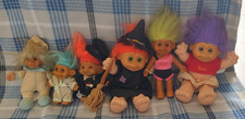 Lot of 6 Small Vintage Russ Troll Dolls 5"-9"