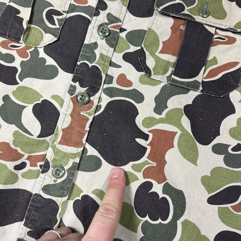 Camisa de pared para hombre grande camuflada manga larga botón de caza frontal aire libre ropa de trabajo Foto 2 de 4