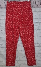 Vintage Lilly Pulitzer Capri Pants Women 8 Red Starfish Seashells White Label