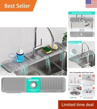 Versatile 24" Silicone Sink Splash Guard - Ideal for Kitchen  Bathroom Use