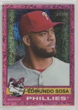 2025 Topps Heritage Chrome Pink Sparkle Refractor Edmundo Sosa #250 1hr4