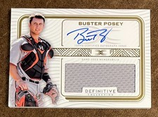 2023 Topps Definitive Autograph Relic BUSTER POSEY /50 - Giants Patch Auto