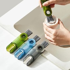 3 in 1 Cup Bottle Cleaning Brush Rotatable Mouth Cap Scrubber Household Cleaning