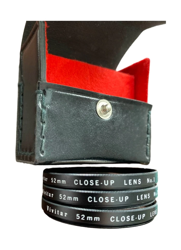 Vivitar Lens Set of 3 52mm Close ￼Up 1 2 4 Macro Filter w/ Case Japan - Image 4 of 4