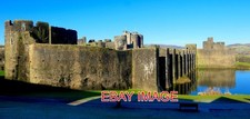 PHOTO  CAERPHILLY CASTLE . THIS WAS THE BIGGEST CASTLE EVER BUILT IN WALES AND T