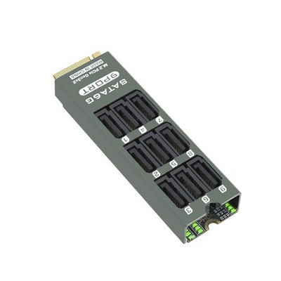 M.2 MKEY PCI-E3.0 to SATA3.0 6Gbps 6/8/9 Ports NAS Expansion Card Adapter Card