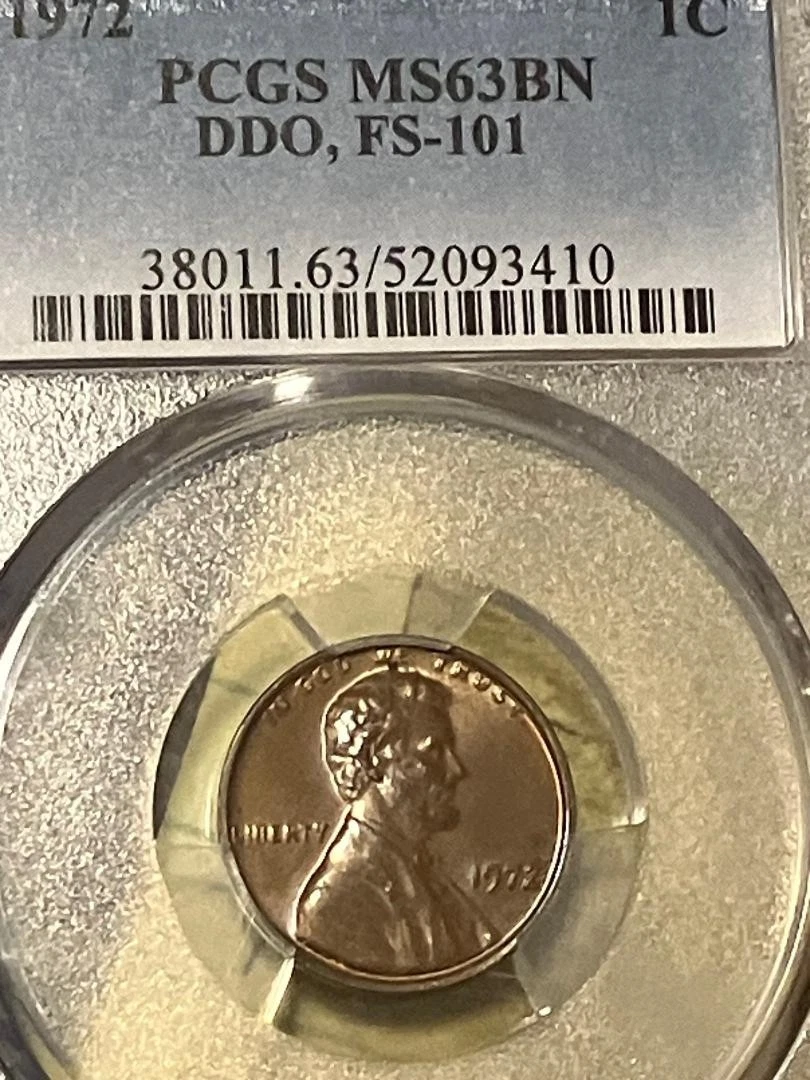 1972 Lincoln Cent Doubled Die Obverse DDO Error MS63 major doubling
