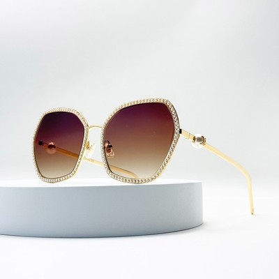 Louis Vuitton Z2016U LV Pearl Sunglasses Gold Frame Brown Gradient Lens