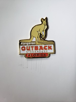 VINTAGE OUTBACK STEAKHOUSE KANGAROO FLORIDA LAPEL PIN HAT RARE COLLECTABLE