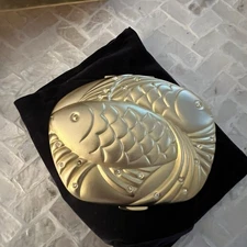 Vintage ESTEE LAUDER Lucidity 06 Golden Pisces Powder Compact RARE