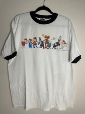 Vintage Rockie and Bullwinkle Ringer T Shirt 90s 80s Made In USA