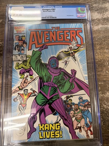 The Avengers #267 1986 Kang Appearance, CGC 9.2, White Pages Marvel