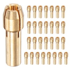 30-Pack Brass Drill Chuck, Quick Change 2.4mm for Rotary Tools Golden