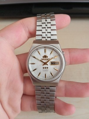 Vintage Orient Tristar Crystal 469231-7E Automatic 21J Silver Dial Men's Watch