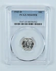 1943-D Mercury Dime MS65 FB PCGS Blue Label