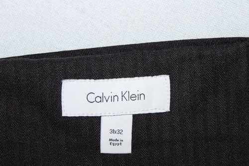 CK CALVIN KLEIN 31 X 32 Blue Flat Front Polyester & Rayon Dress Pants - Picture 3 of 6
