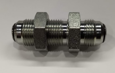 Flare-O 2700-08-08 w/LN  Fitting 1/2'' Male JIC to 1/2'' Male Bulkhead F2700-08-08