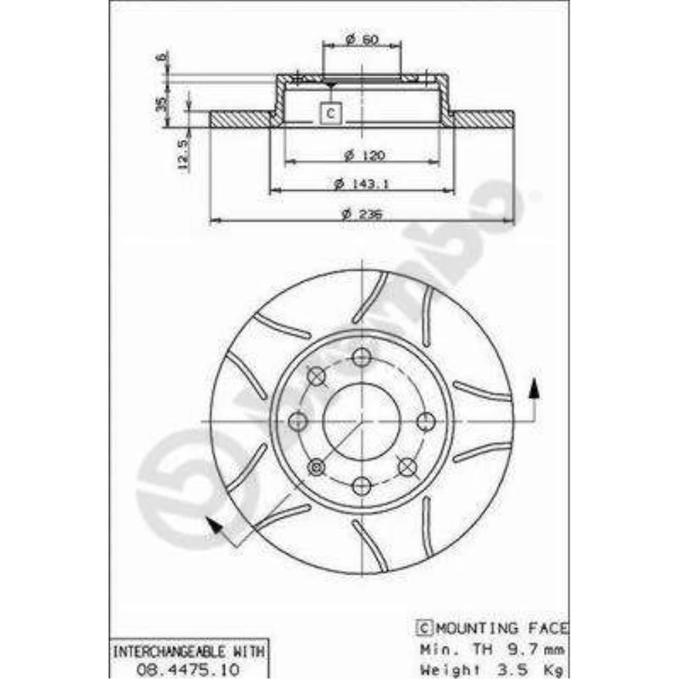 BREMBO Discos de Frenos Completo Delant. + Pastillas para Opel Vectra A Corsa 86 - Imagen 2 de 4