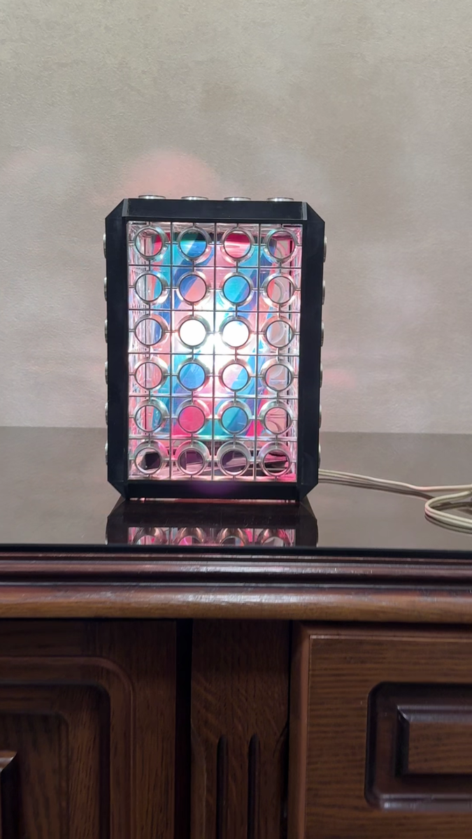 Soviet Vintage USSR Coloured Night Disco Lamp Rainbow Rotating