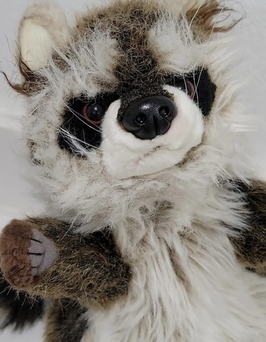 Raccoon Puppet Full Body Doll Hansa Real Looking Plush Animal Learning Toy - Picture 2 of 12