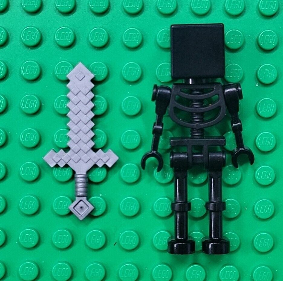 LEGO MINECRAFT WITHER SKELETON MINIFIGURE min025 USED w/SWORD