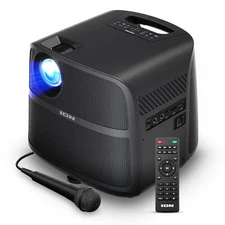 ION Portable Outdoor LED Projector with 70W Speakers, Bluetooth, Rechargeable