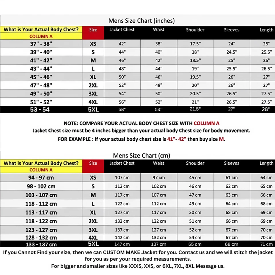 New Men's Classic Biker Genuine Vintage Cowhide Leather Jacket XS to 5XL - Image 4 of 4